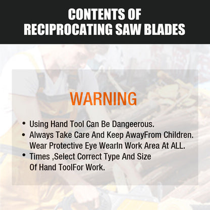 10Pc Reciprocating Saw Blades Set For Wood Metal Timber Demolition Cutting Tool V465-97645-AU-5