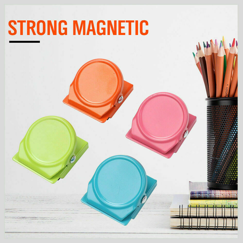 16Pc Magnetic Spring Clamps Magnet Refrigerator Clips Note Holder Fridge Tips V465-97711