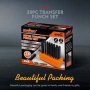 28x Center Transfer Punches Set Machinists Tool Punch Stand Heat Treated Steel V465-97754