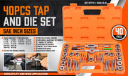 40Pc Tap And Die Set Imperial SAE Screw Screwdriver Thread Drill W/t Pitch Gauge V465-97772-AU-5