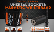 Magnetic Wristband & Universal Socket Grip 7-19mm Magnets Screws Nails Holder V465-97774