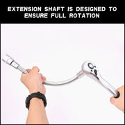 3PC Flexible Socket Extension Bars Shaft Set 1/2" 1/4" 3/8" Drive 10" 8" 6" Long V465-97781-AU-5
