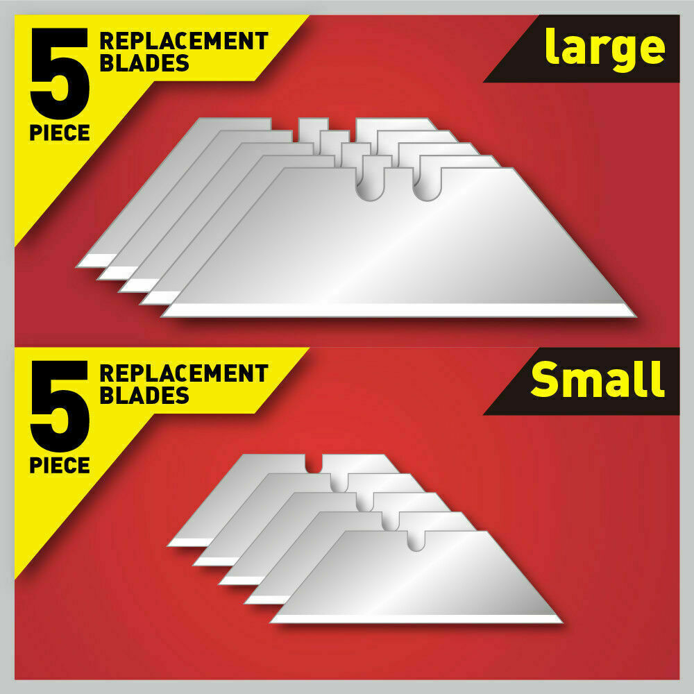 2Pc Folding Utility Knife Aluminium Handle & 10 Spare Stanley Blades Craft New V465-97783-AU-5