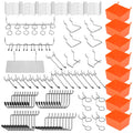 142Pc Pegboard Hooks Set Peg board Hanger Assortment Storage Trays Organizer Bin V465-97788