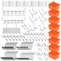 142Pc Pegboard Hooks Set Peg board Hanger Assortment Storage Trays Organizer Bin V465-97788
