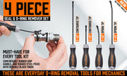 4Pc Seal & O-Ring Removal Set Spoon Tip Removing Heavy Grip Handle Auto Tools V465-97859