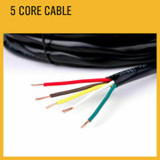 50M x 5 Core Wire Cable Trailer Cable Automotive Boat Caravan Truck Coil V90 PVC V465-97865-AU-5