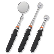 3Pc Magnetic Pick Up Tool & Swivel Inspection Mirror Telescoping Rod Heavy Duty V465-97871-AU-5