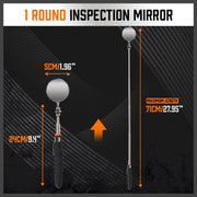 3Pc Magnetic Pick Up Tool & Swivel Inspection Mirror Telescoping Rod Heavy Duty V465-97871-AU-5
