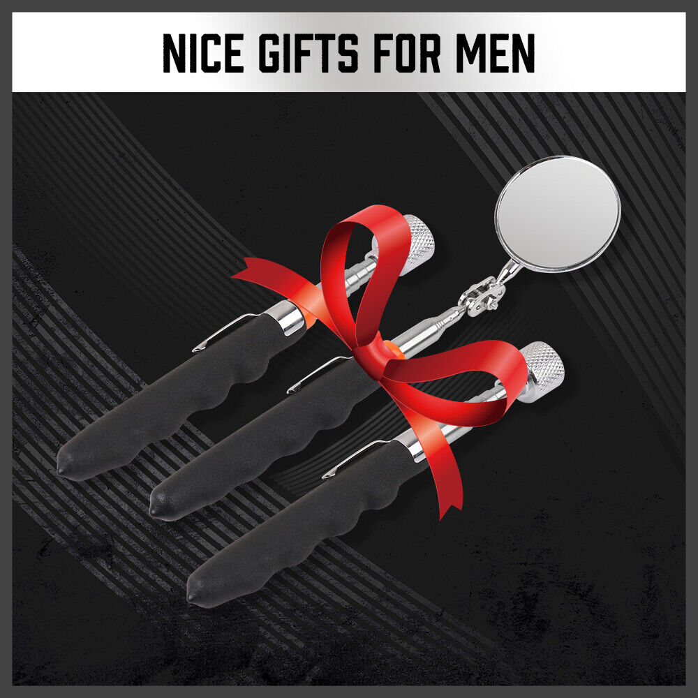 3Pc Magnetic Pick Up Tool & Swivel Inspection Mirror Telescoping Rod Heavy Duty V465-97871-AU-5