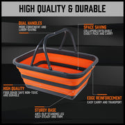 Adjustable Collapsible Sink 16L Large Portable Basket Wash Basin Outdoor Camping V465-97874-AU-5