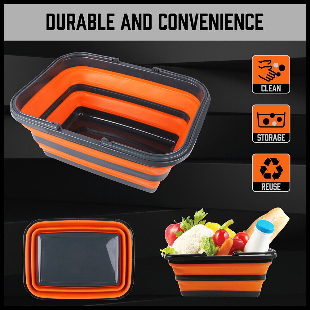 Adjustable Collapsible Sink 16L Large Portable Basket Wash Basin Outdoor Camping V465-97874-AU-5