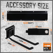 Wall Mounted Hook Rail Set Bike Holder Garden Tool Storage Rack Garage Organizer V465-97880-AU