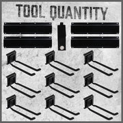 Wall Mounted Hook Rail Set Bike Holder Garden Tool Storage Rack Garage Organizer V465-97880-AU