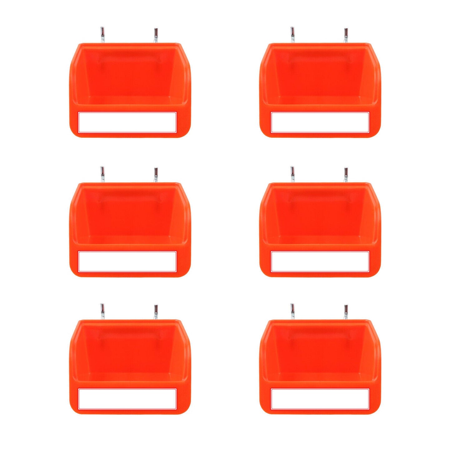 6Pc Pegboard Bins Peg Board Parts Storage With Steel Hooks Tools Organiser Tray V465-97921