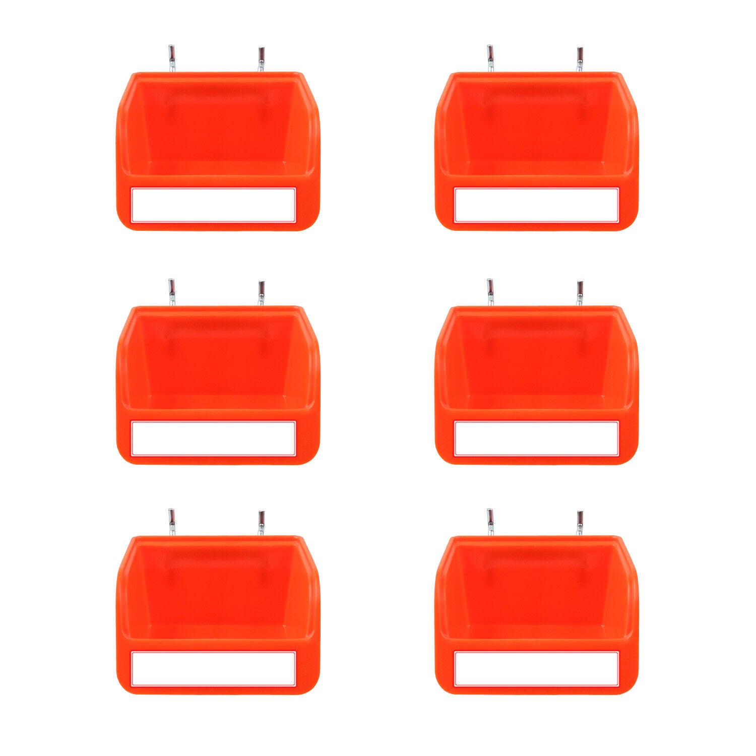 6Pc Pegboard Bins Peg Board Parts Storage With Steel Hooks Tools Organiser Tray V465-97921