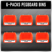 6Pc Pegboard Bins Peg Board Parts Storage With Steel Hooks Tools Organiser Tray V465-97921