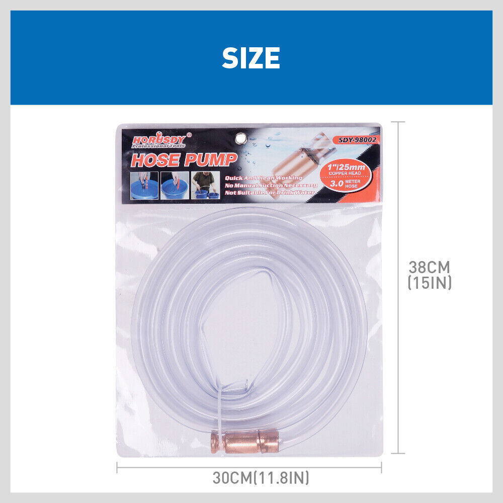 3M Self Priming Siphon Hose Water Jiggler Liquid Transfer Fuel Hose Pump Copper V465-98002