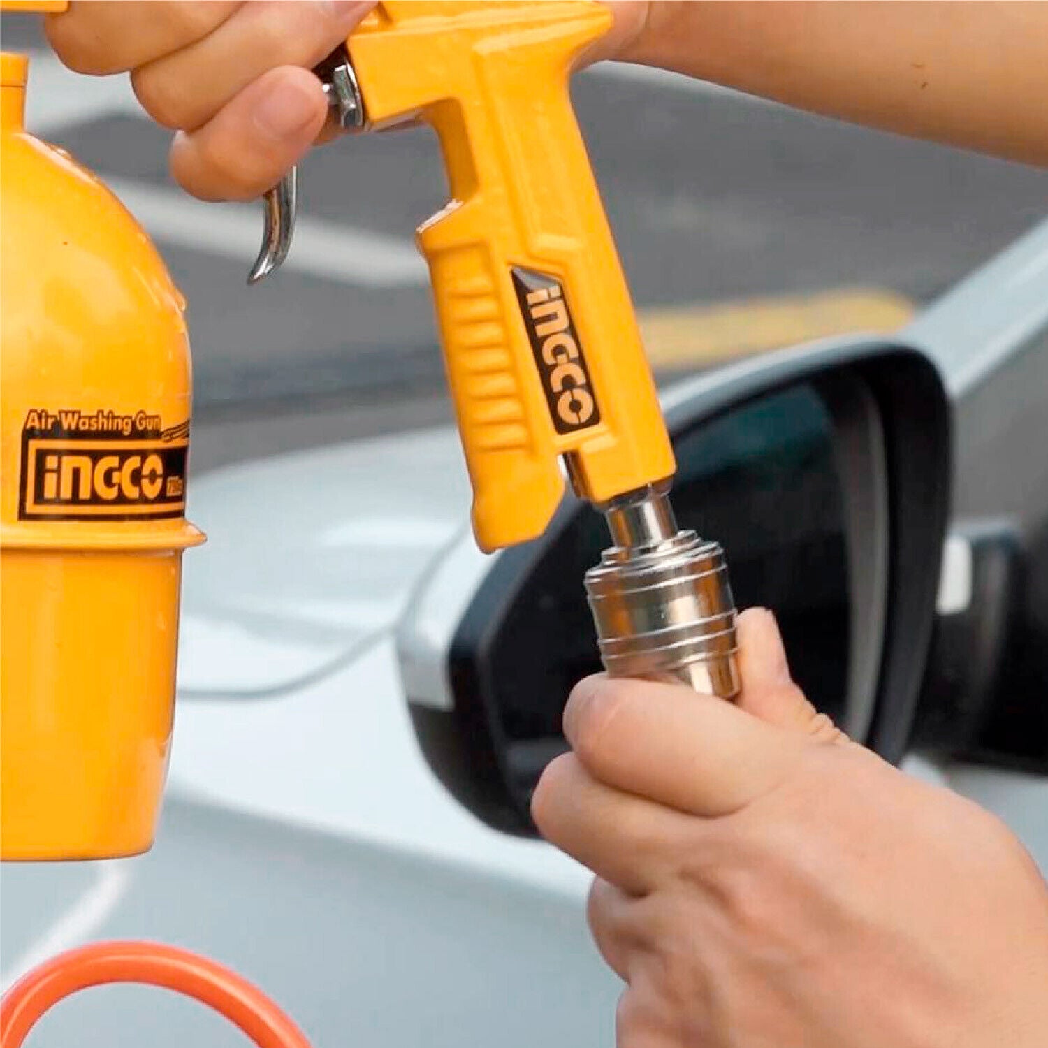 Ingco 5Pc Compessor Air Tool Set Paint Sprayer Air Blower Wash Tyre Inflating 5M Hose V465-AKT0051