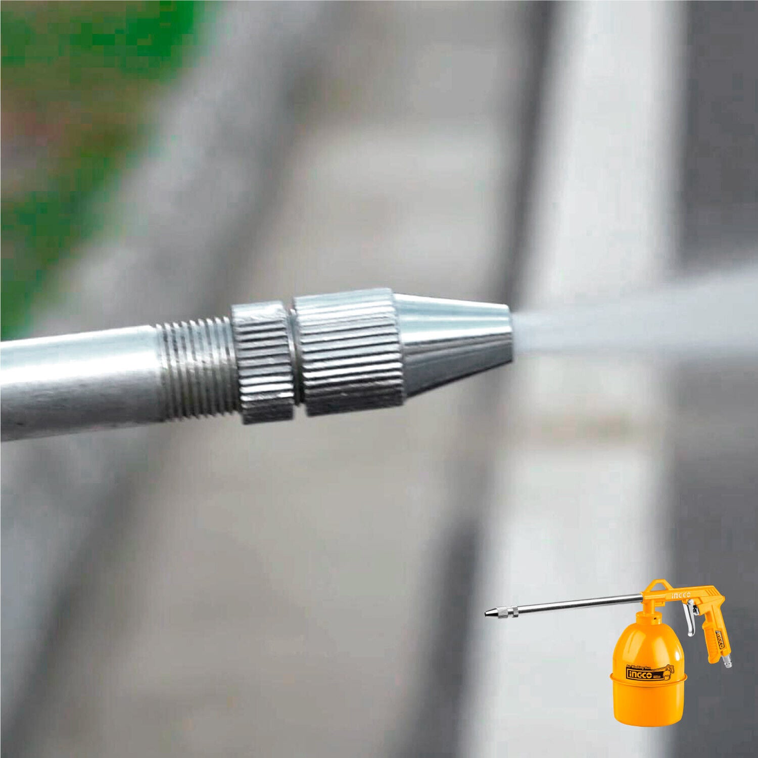 Ingco 5Pc Compessor Air Tool Set Paint Sprayer Air Blower Wash Tyre Inflating 5M Hose V465-AKT0051