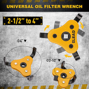 ELEAD 2Pcs Oil Filter Wrench Set Adjustable Oil Filter Change Set Engine Filters V465-E70037