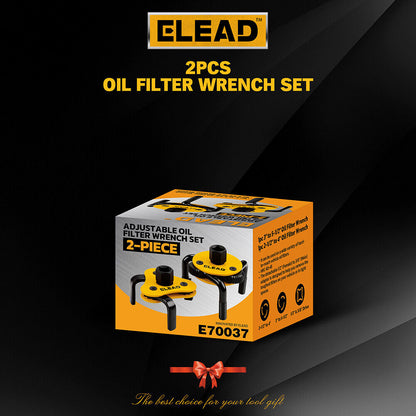 ELEAD 2Pcs Oil Filter Wrench Set Adjustable Oil Filter Change Set Engine Filters V465-E70037