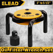 ELEAD 3" to 5-1/2" Oil Filter Wrench Set Oil Filter Removal Tool Automotive Use V465-E70039