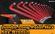 ELEAD 13Pc Extra Large Hex Key Set Long Allen Key Wrench Ball End SAE 5/64"-3/4 V465-E70040