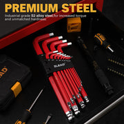 ELEAD 13Pc Extra Large Hex Key Set Long Allen Key Wrench Ball End SAE 5/64"-3/4 V465-E70040