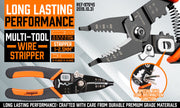 8" Wire Stripping Tool Wire Cutter Hand Crimping Pliers Strip Cutter Insulated V465-HGD02A