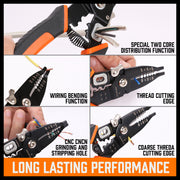 8" Wire Stripping Tool Wire Cutter Hand Crimping Pliers Strip Cutter Insulated V465-HGD02A