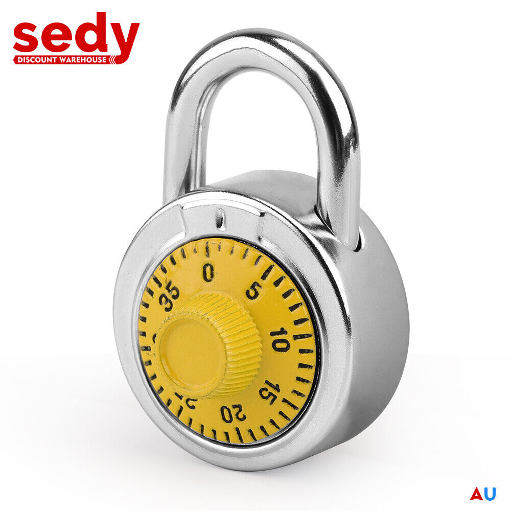 Lock Dial Combination Lock Gym Sports Locker Toolbox Case School Portable Fences V465-L26S50-114012