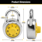 Lock Dial Combination Lock Gym Sports Locker Toolbox Case School Portable Fences V465-L26S50-114012