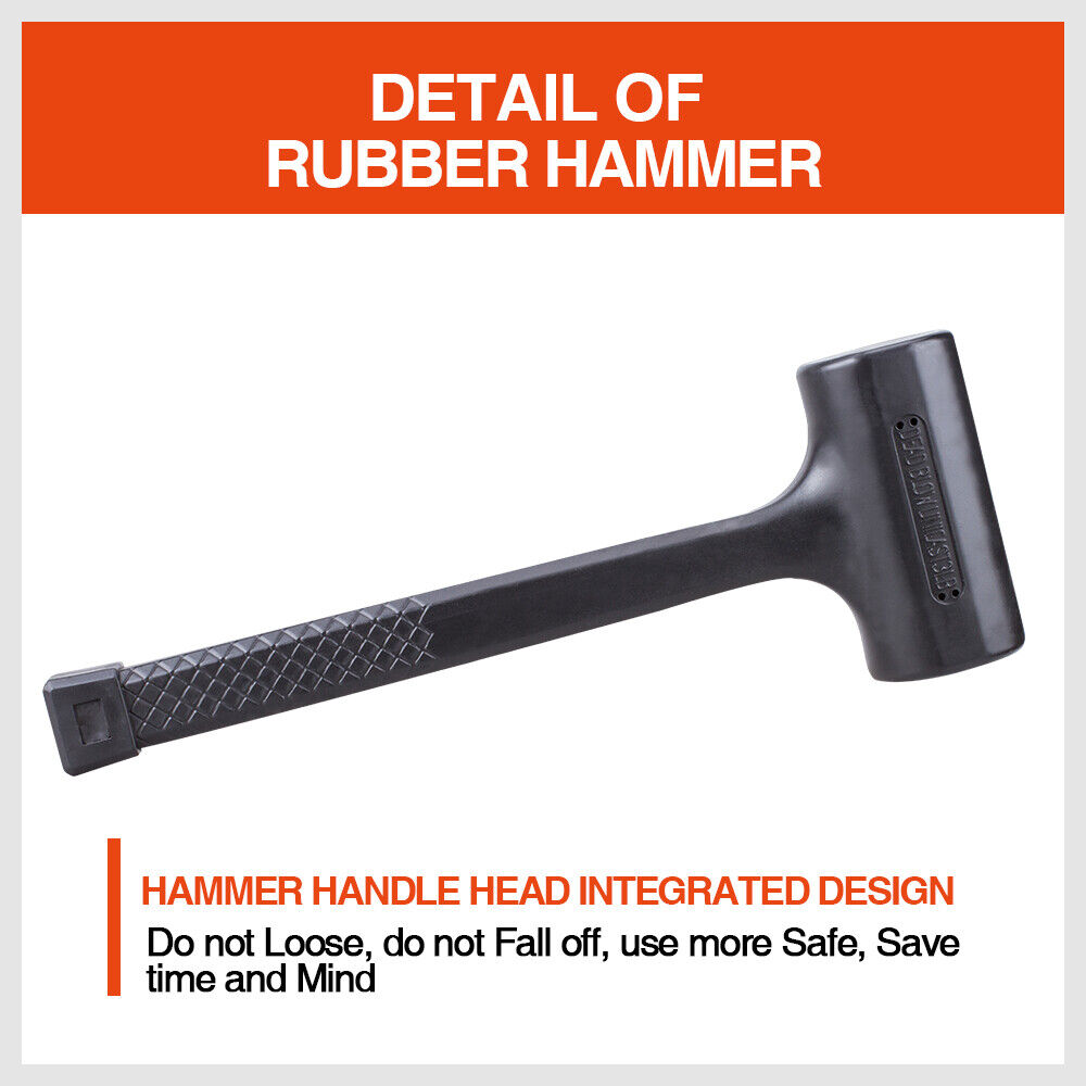 2LB Dead Blow Rubber Mallet Hammer Non Slip Soft Face Auto Car Repair NEW V465-NO-SKU-252944625250