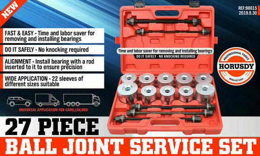 27Pc Universal Pull & Press Sleeve Kit Removal Bushing Driver Set Bearings Seal V465-SDY-55034