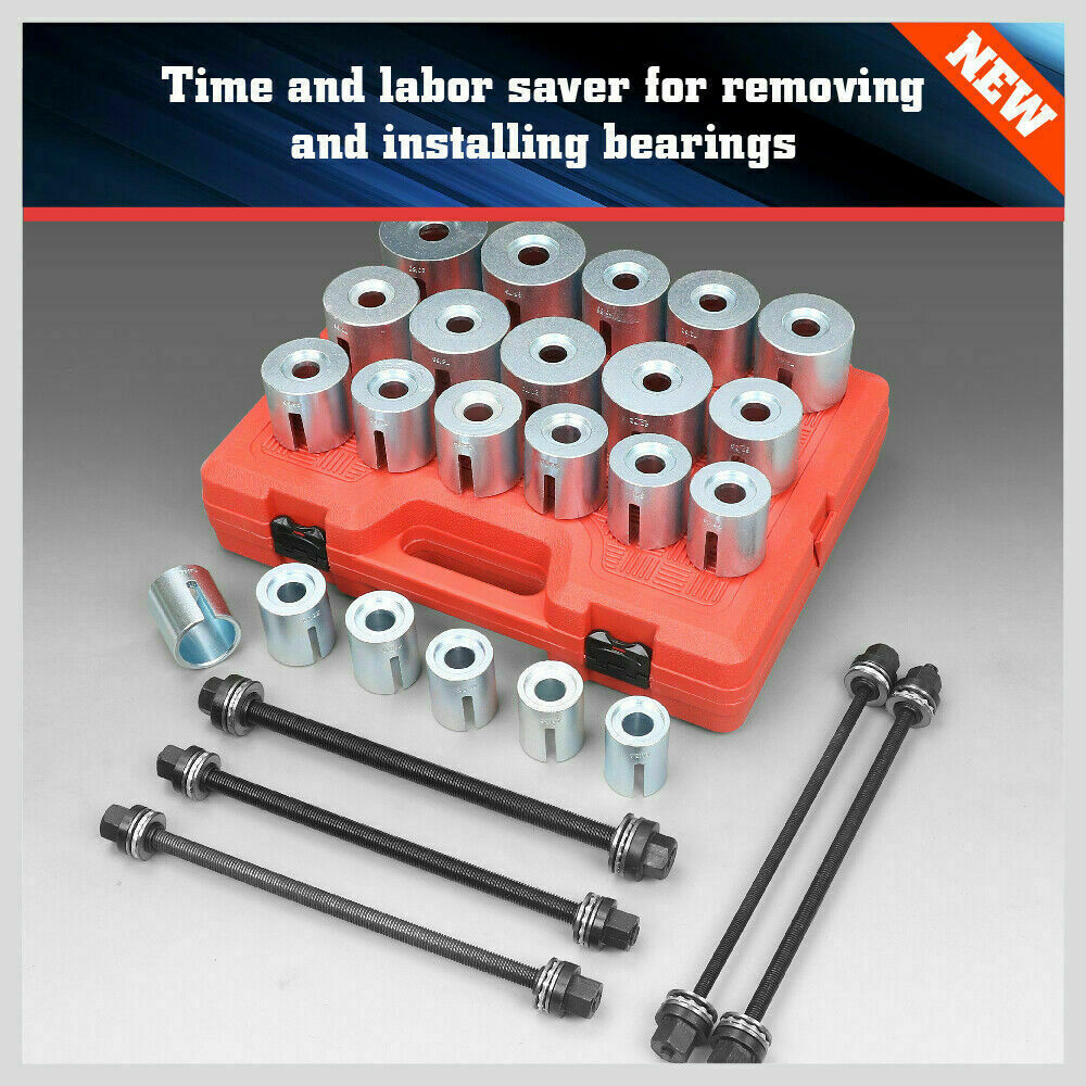 27Pc Universal Pull & Press Sleeve Kit Removal Bushing Driver Set Bearings Seal V465-SDY-55034