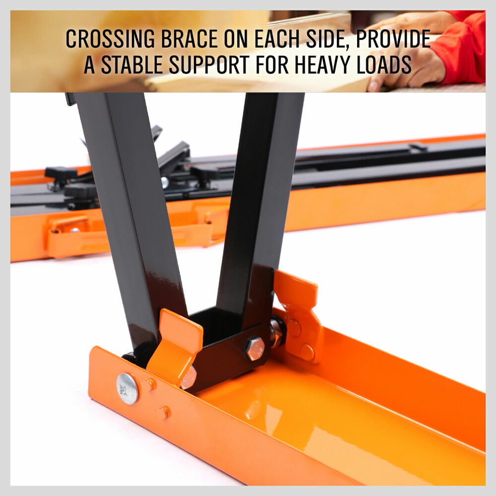 2Pc Mastercraft Sawhorse Metal Folding Non-slip Surface Saw Horse 120KG Capacity V465-SDY-55035
