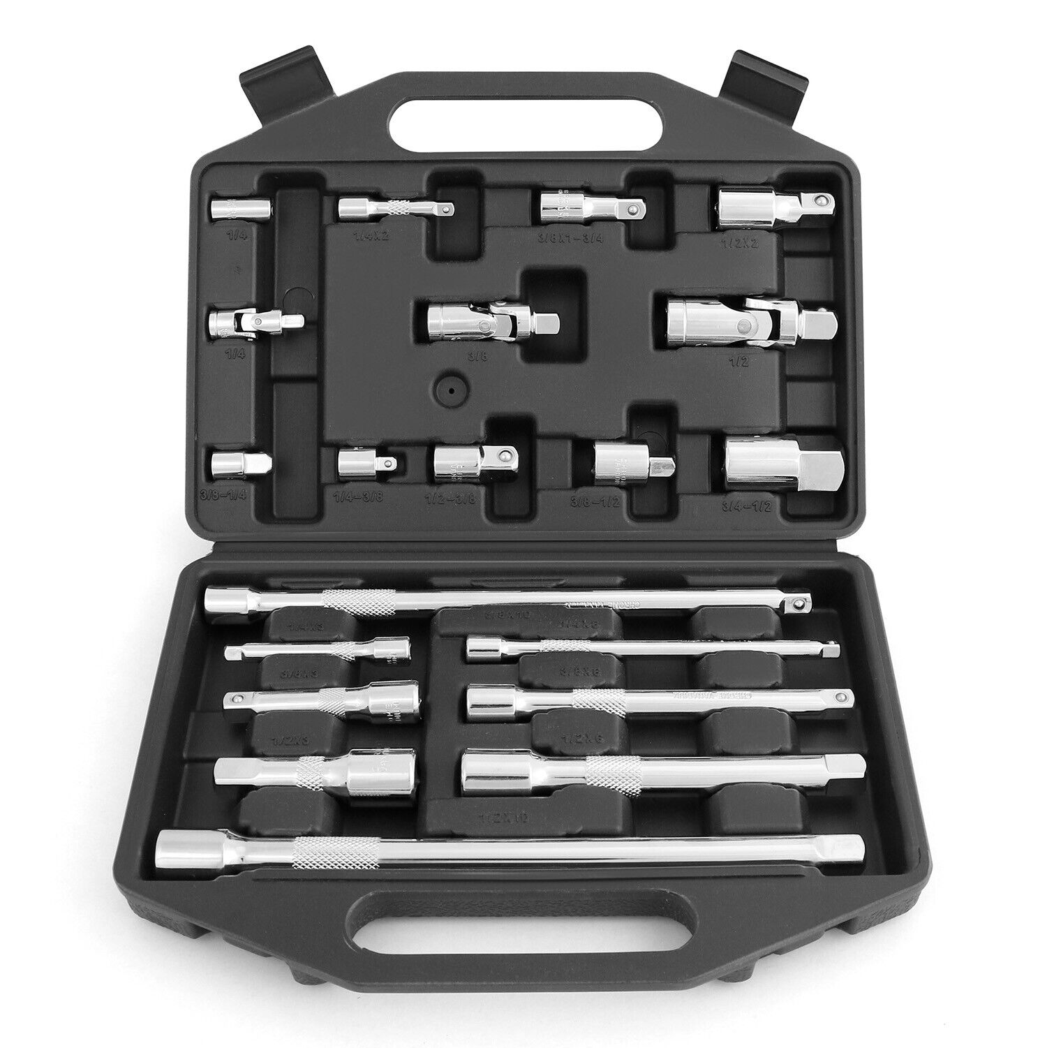 20Pc Socket Extension & Adaptor Set Flexible Joint Reducer Combination Drive Kit V465-SDY-58111