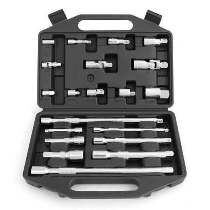20Pc Socket Extension & Adaptor Set Flexible Joint Reducer Combination Drive Kit V465-SDY-58111