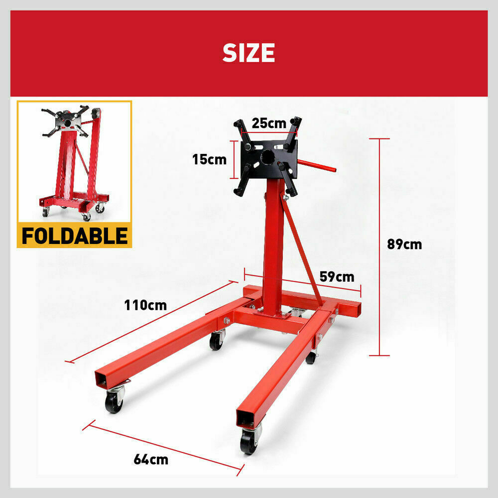 Heavy Duty Engine Stand Workshop Car Auto Folding Crane Hoist 900kg Loading V465-SDY-65320
