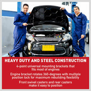 Heavy Duty Engine Stand Workshop Car Auto Folding Crane Hoist 900kg Loading V465-SDY-65320