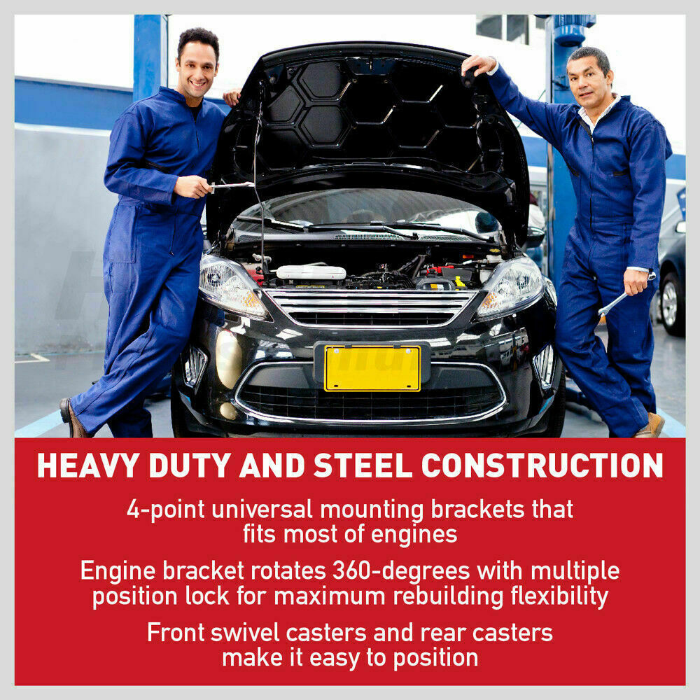 Heavy Duty Engine Stand Workshop Car Auto Folding Crane Hoist 900kg Loading V465-SDY-65320