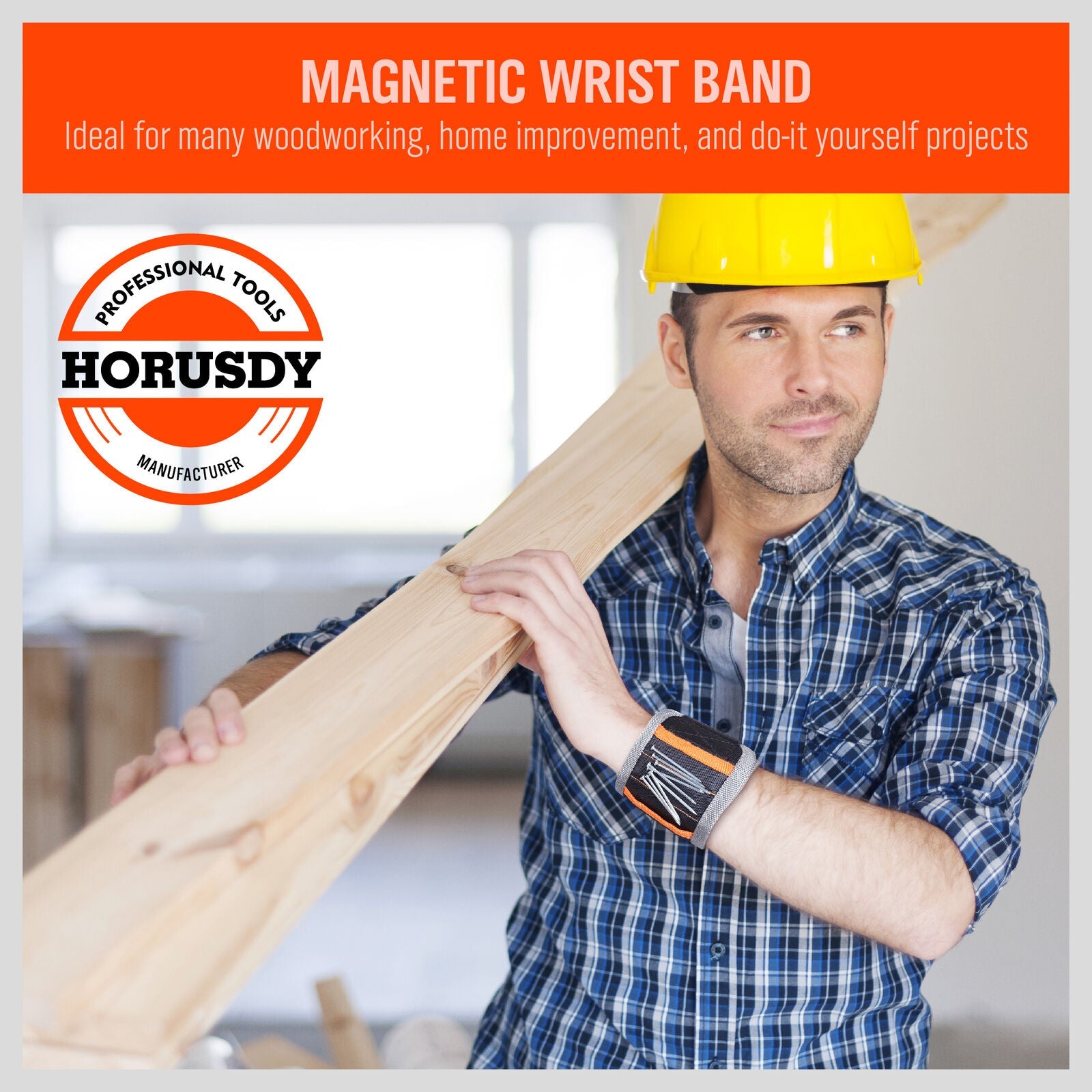 2x Strong Magnetic Wrist Band Magnet Strap Tool Holder Belt Screws Bolt Nut Nail V465-SDY-669198