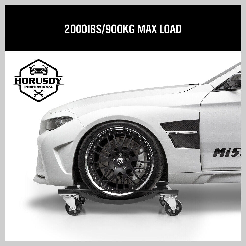 4 x Heavy Duty Wheel Dolly 450 kg 1000 lb Car Vehicle Positioning Jack Platform V465-SDY-87910