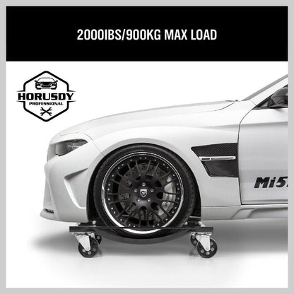 4 x Heavy Duty Wheel Dolly 450 kg 1000 lb Car Vehicle Positioning Jack Platform V465-SDY-87910