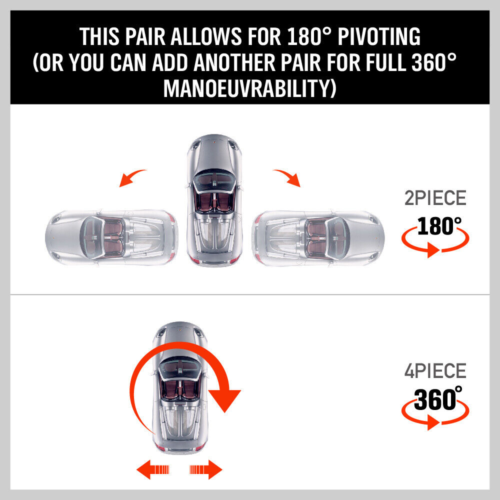 4 x Heavy Duty Wheel Dolly 450 kg 1000 lb Car Vehicle Positioning Jack Platform V465-SDY-87910