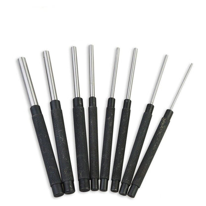 8Pc Heavy Duty Long Pin Punch Set 2.4 to 10mm Drift Roll Nail Steel Flat End New V465-SDY-94226