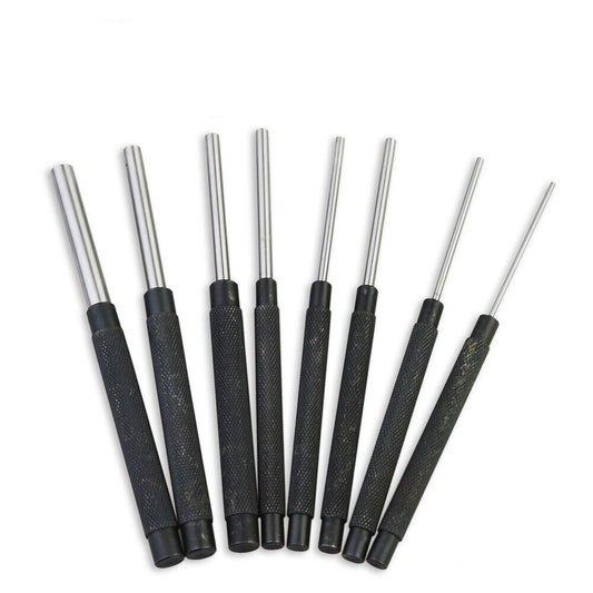 8Pc Heavy Duty Long Pin Punch Set 2.4 to 10mm Drift Roll Nail Steel Flat End New V465-SDY-94226