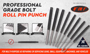 8Pc Heavy Duty Long Pin Punch Set 2.4 to 10mm Drift Roll Nail Steel Flat End New V465-SDY-94226
