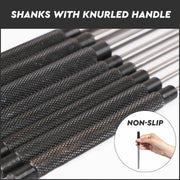 8Pc Heavy Duty Long Pin Punch Set 2.4 to 10mm Drift Roll Nail Steel Flat End New V465-SDY-94226